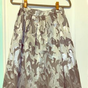 Silver Jaquard Asos midi skirt